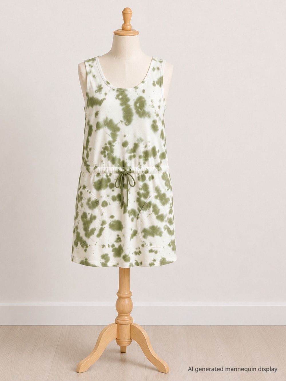 Jane and Delancey Green Tie-Dye Dresss
